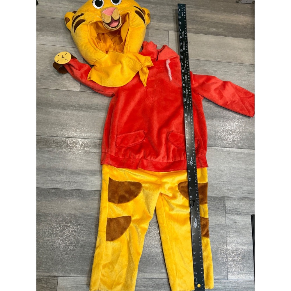 Daniel Tiger Costume 28in toddler Size Red Hoodie Yellow Pants Headpiece 72596S